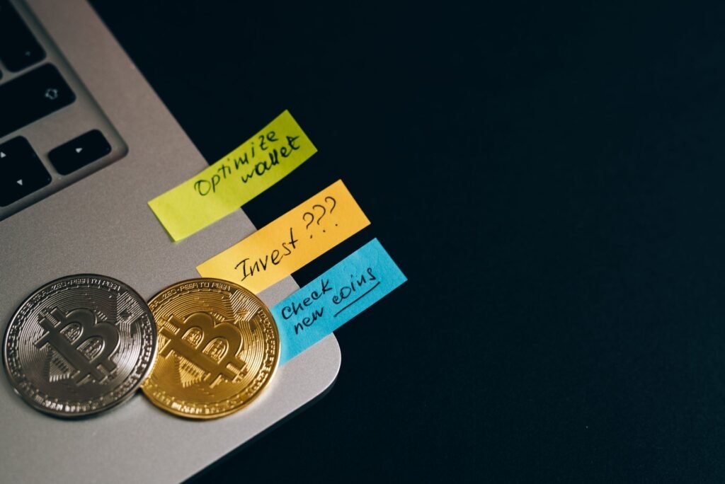 An AI dashboard displaying cryptocurrency portfolio performance, risk metrics, and optimization suggestions.