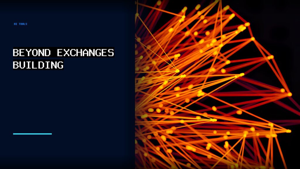 Abstract representation of an AI-powered digital financial network with glowing data streams.