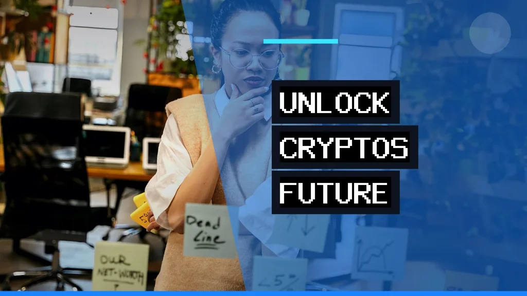 A professional woman thoughtfully analyzing complex blockchain data on her laptop, highlighting the hidden depths of cryptocurrency technology and its evolving architecture.