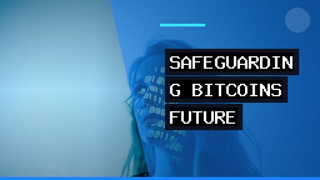 A professional person looking intently at a holographic display showing blockchain and quantum computing concepts, symbolizing future cybersecurity challenges.