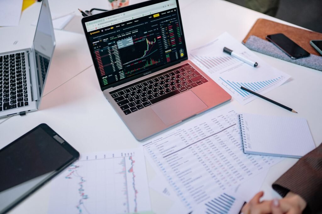 A person managing digital assets on a screen, symbolizing productivity in the tokenized economy