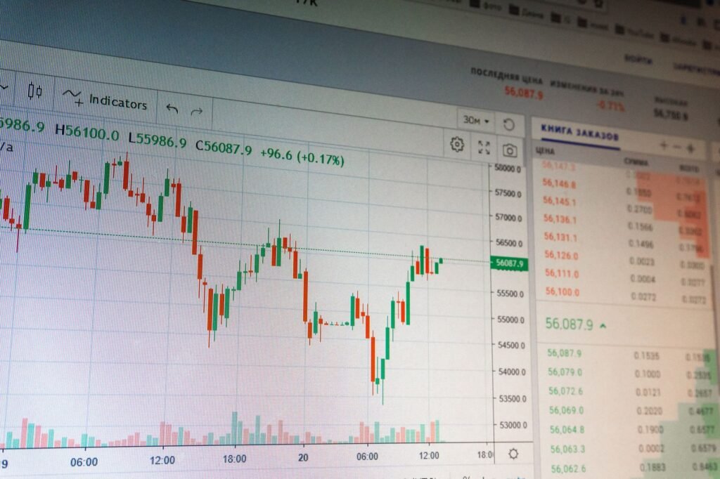 A person effectively managing a complex digital workspace with crypto charts in the background, symbolizing a resilient workflow.