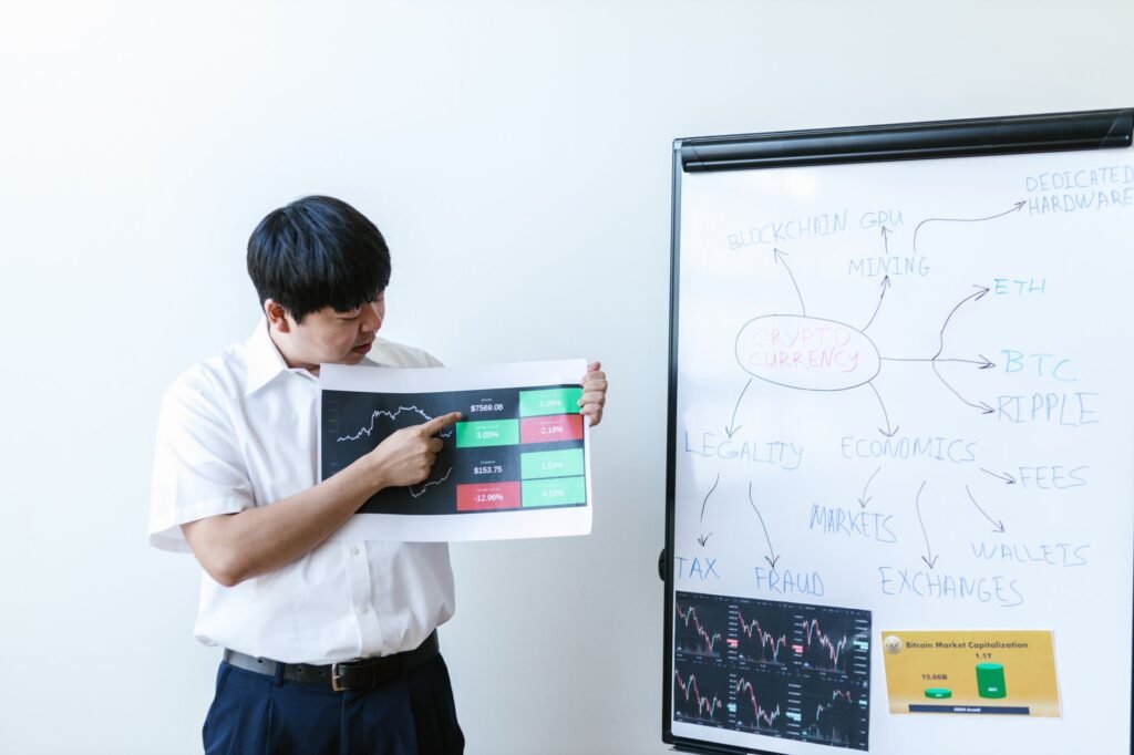 Artificial intelligence analyzing blockchain data and community discussions
