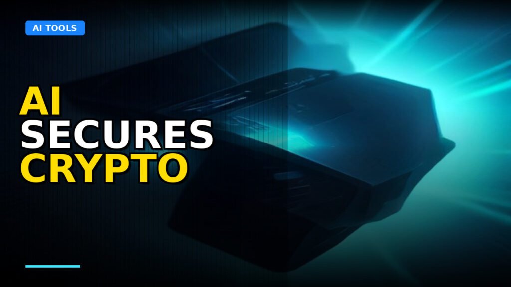 Abstract digital network representing AI-powered security for cryptocurrency wallets