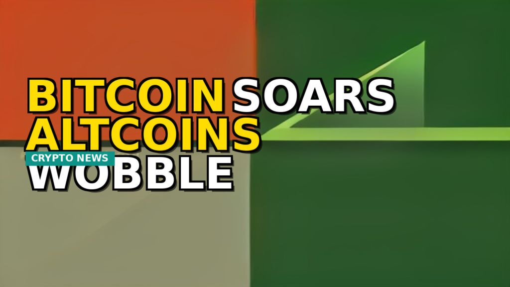 A golden Bitcoin symbol rising above legal documents, representing market growth amidst increasing regulation.