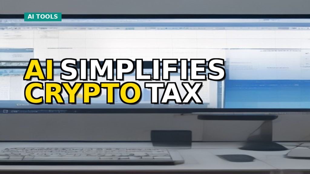Abstract representation of AI managing cryptocurrency tax data and compliance