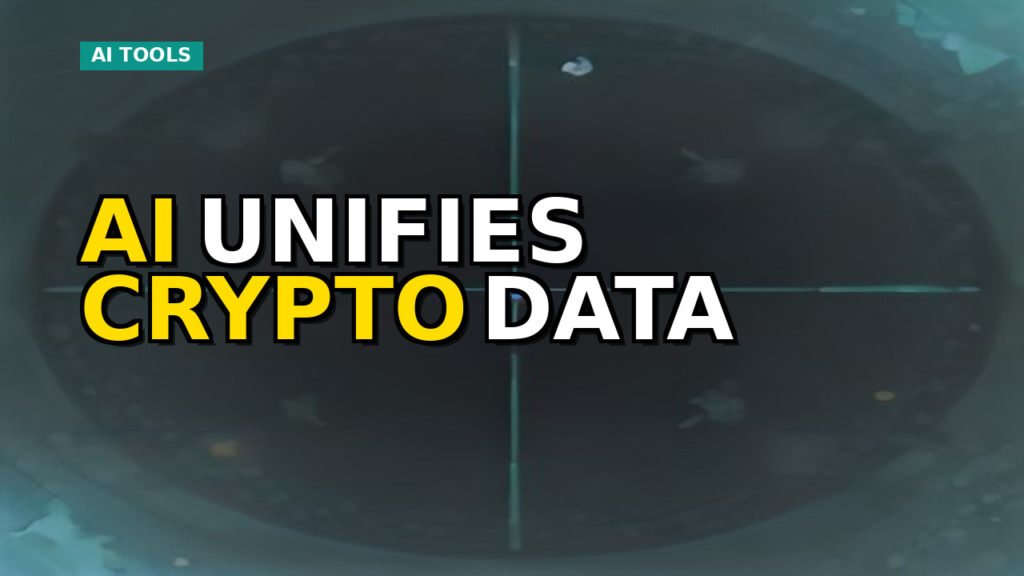 Abstract representation of AI standardizing fragmented crypto data across various financial instruments