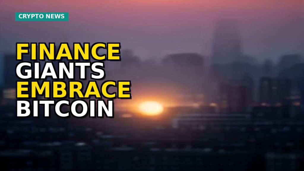 A golden Bitcoin and a stylized stablecoin ascend against a digital backdrop, representing financial integration and growth.