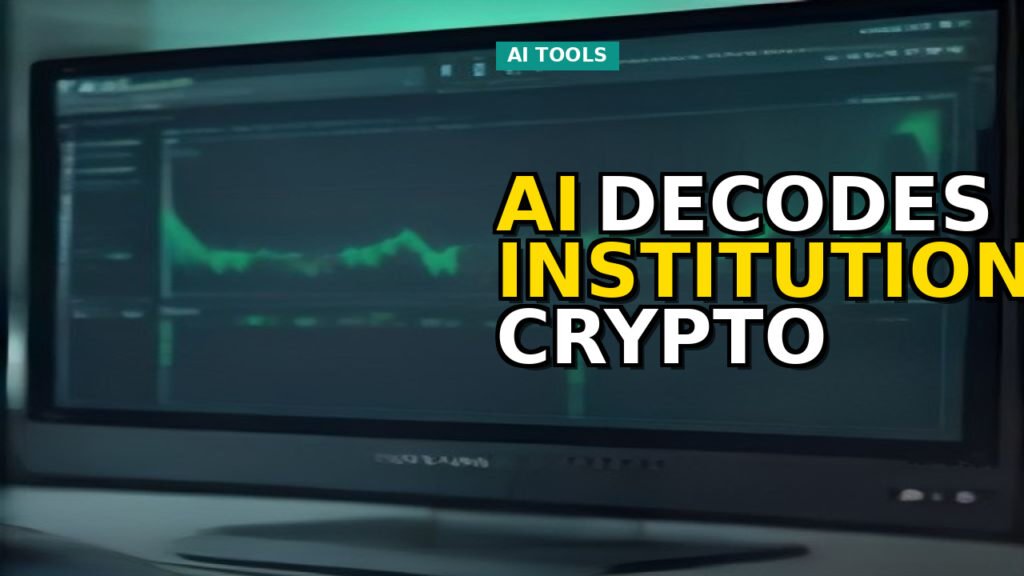 Abstract representation of AI analyzing institutional crypto data