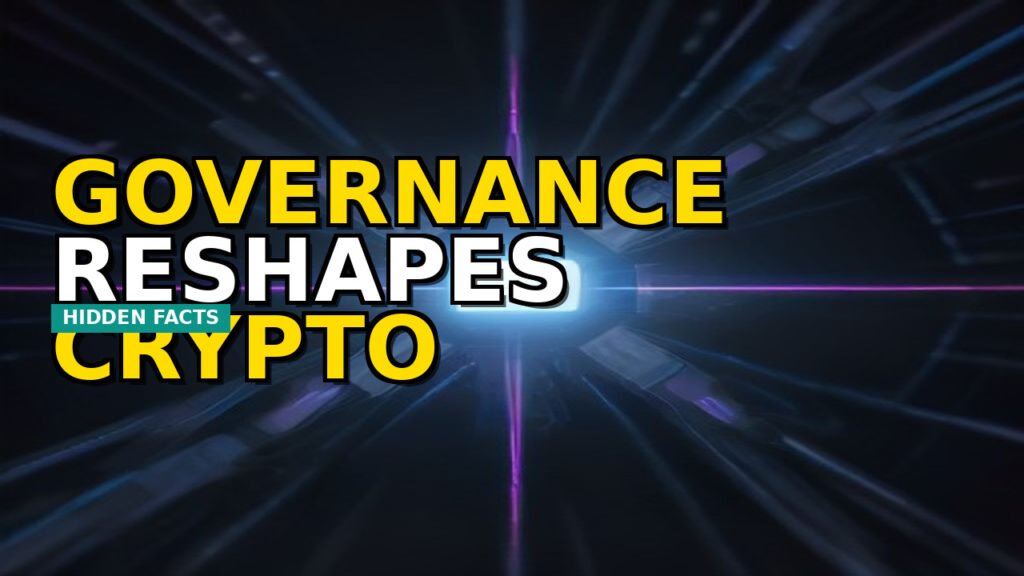 Abstract representation of decentralized governance influencing digital asset economics through network decisions.