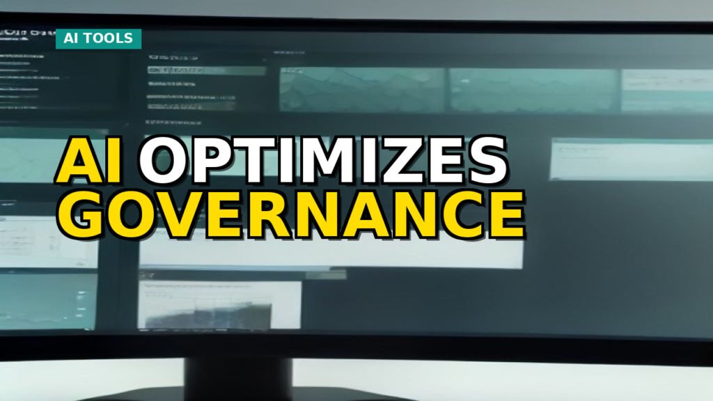 Abstract representation of AI optimizing blockchain governance decisions and network parameters