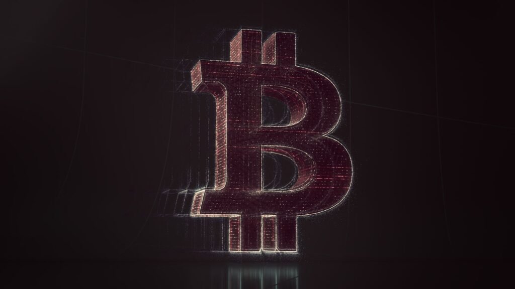 Abstract representation of financial algorithms and data flow in crypto market making