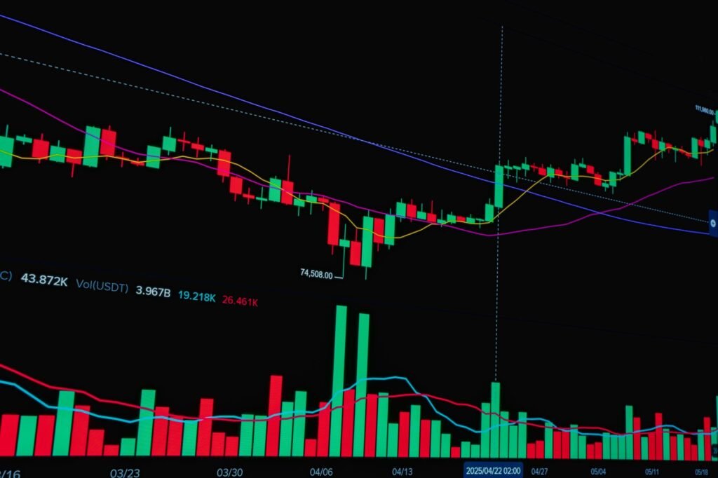 Abstract representation of AI analyzing crypto data and legislative text
