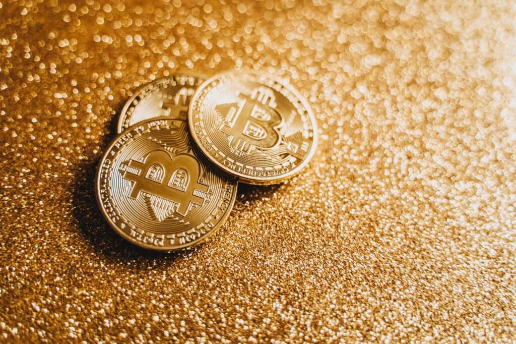 Abstract visualization of intertwining traditional finance and cryptocurrency markets