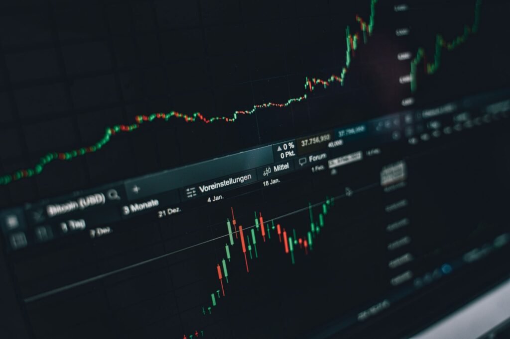 Digital representation of global financial connections influencing cryptocurrency markets
