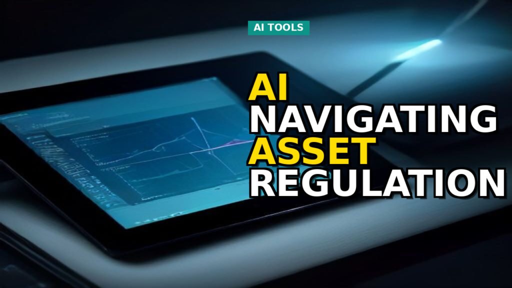Abstract representation of AI analyzing legal data networks for digital asset regulation