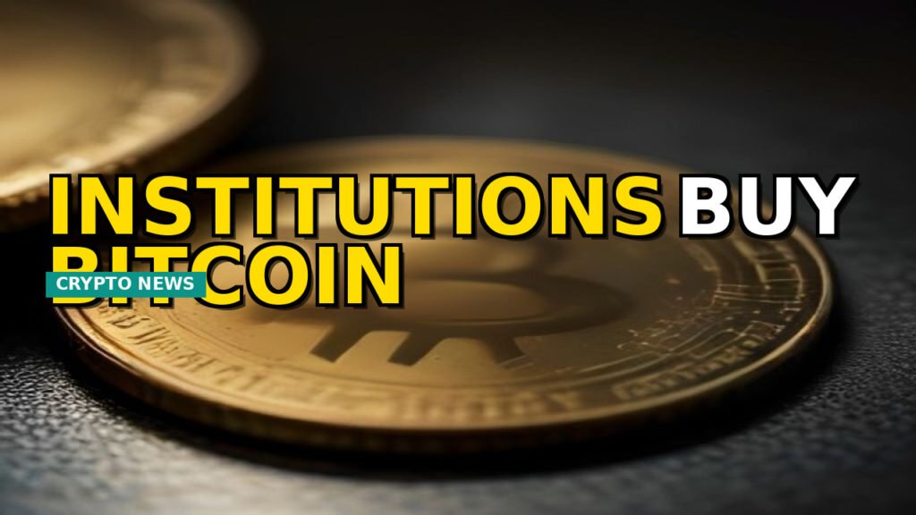A strong Bitcoin symbol surrounded by abstract institutional buildings and regulatory document overlays, representing strategic institutional moves and evolving regulations.
