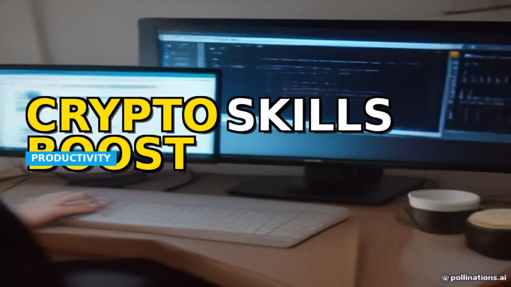 Abstract representation of interconnected digital skills and blockchain technology fostering career growth.