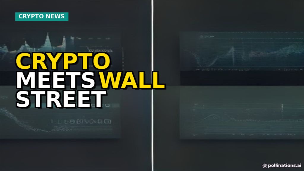 Visualizing the convergence of tokenized U.S. stocks on a blockchain with traditional finance institutions, alongside a symbol for rapid crypto protocol advancements like Zcash's faster blocks.